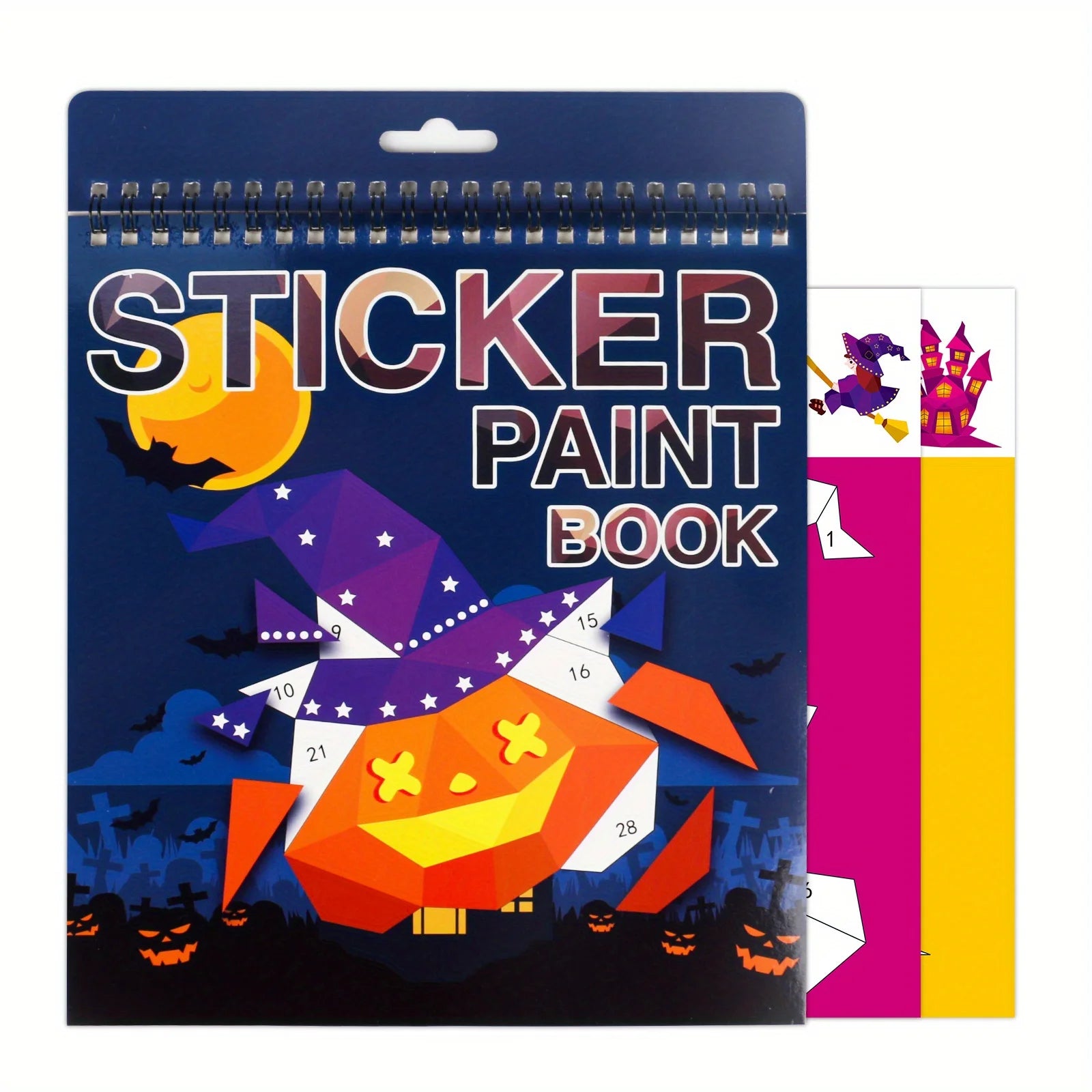 Sticker Book Crafts for Kids Ages 4-8, Sticker by Number for brain games beunik