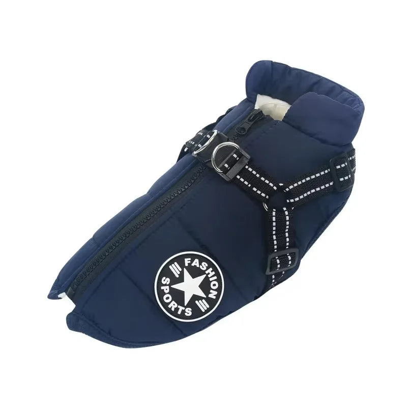 Winter Warm Dog Clothes Dog Jacket With Harness beunik