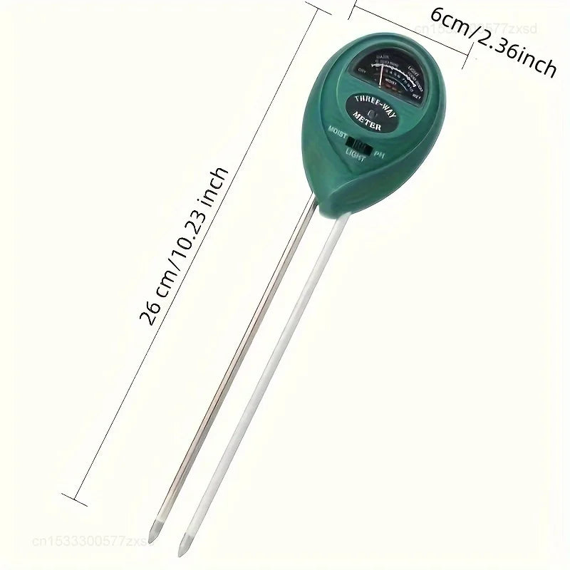 3 in 1 Soil PH Meter Sunlight PH Tester Garden Flowers Soil Moisture Sensor beunik