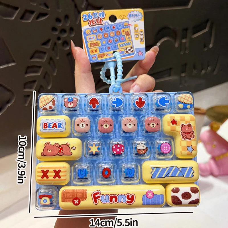 Mini Keyboard Fidget Keychain