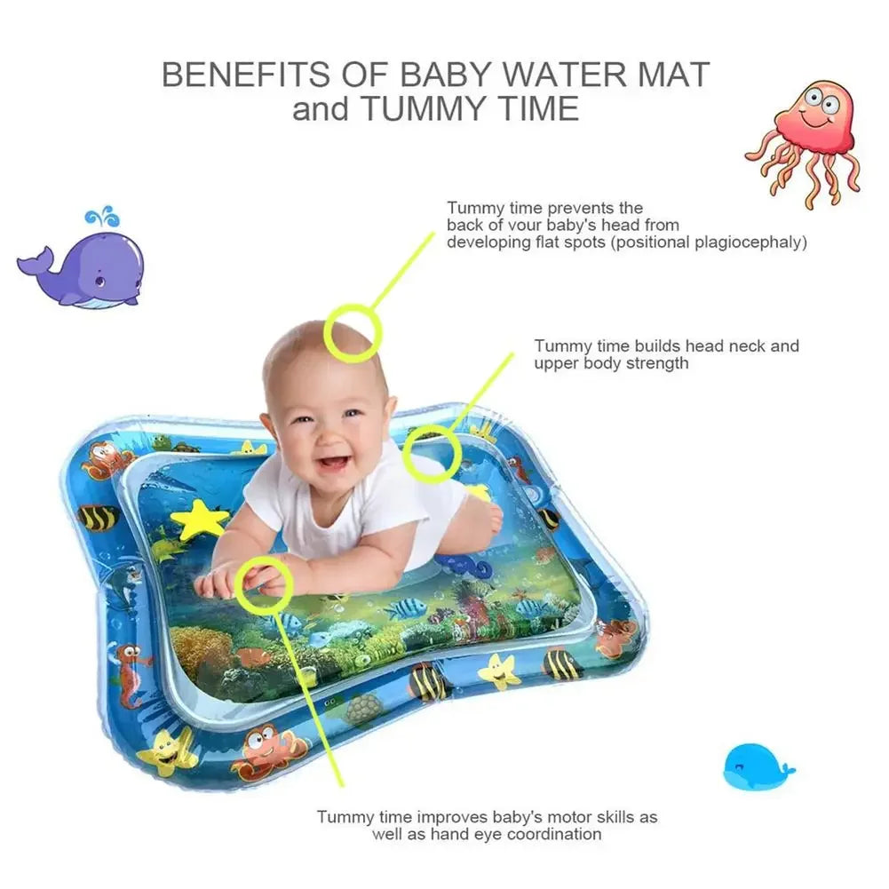 Inflatable Baby Tummy Time Water Play Mat beunik