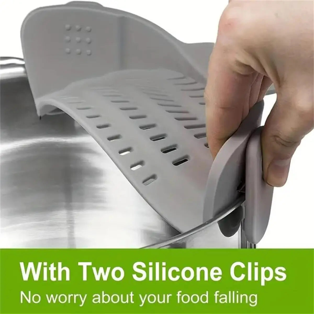Adjustable Clip On Strainer For Pots Pans And Bowls beunik