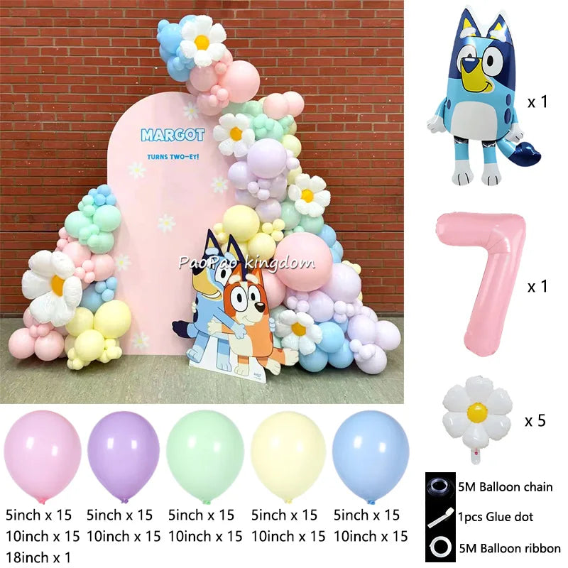 Bluey Bingo Foil Balloons Arch Garland Kit
