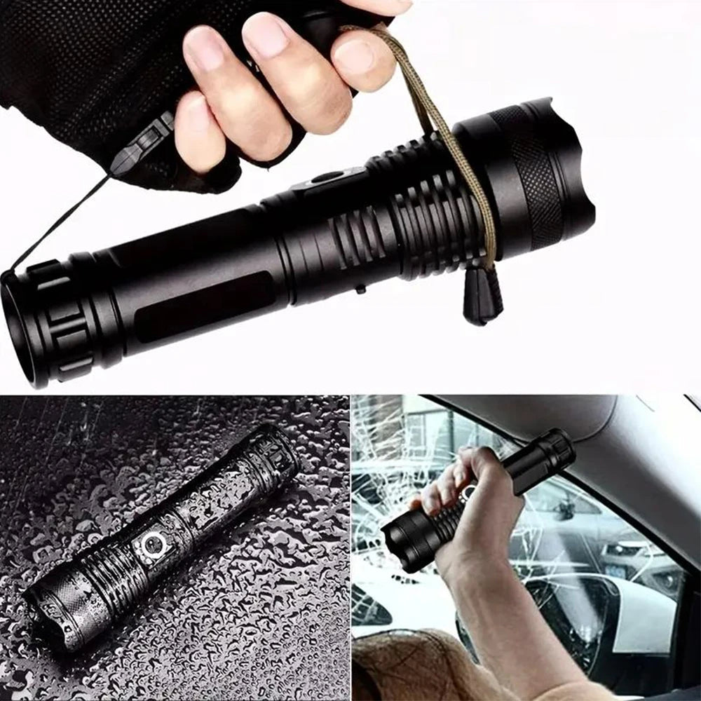 Outdoor High Power LED Flashlight Rechargeable Torch Tactical Lantern beunik