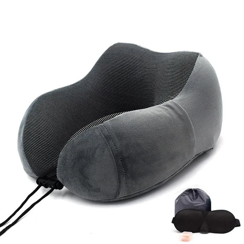 U-Shape Travel Pillow Pure Memory Foam Neck Pillow beunik