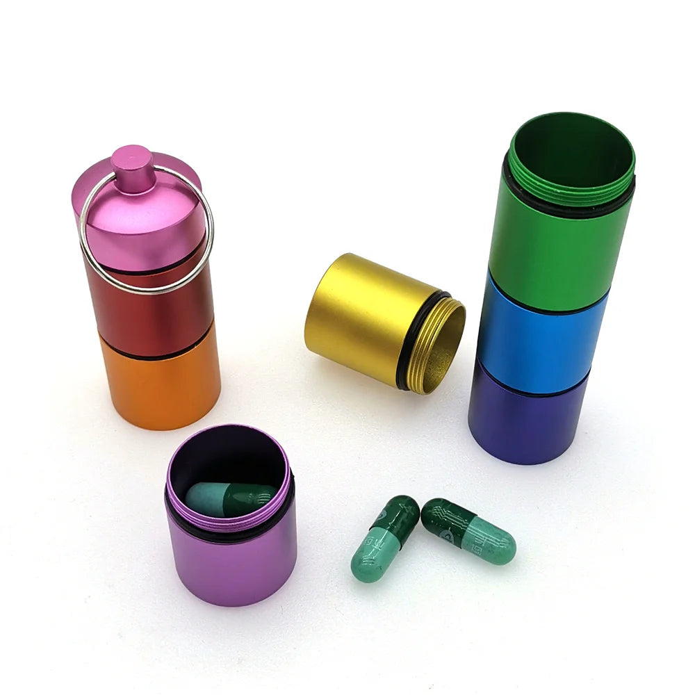 Stackable Aluminium Pill Organizer – 7-Day Travel Case