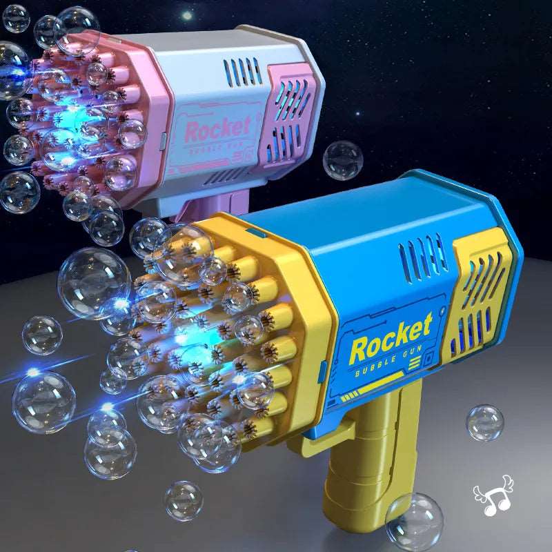 40 Hole Handheld Fully Automatic Space Light Bubble Gun Children's Toy beunik