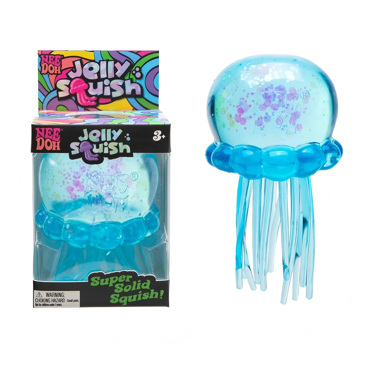 Nee Doh Jellyfish & Cube Squish Stress Toy beunik