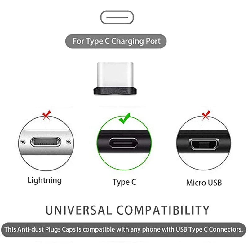 USB C Dust Plug With Cleaning Brush Anti Dust USB-C Plug Cover Charging Port Cover Caps (4 piece)