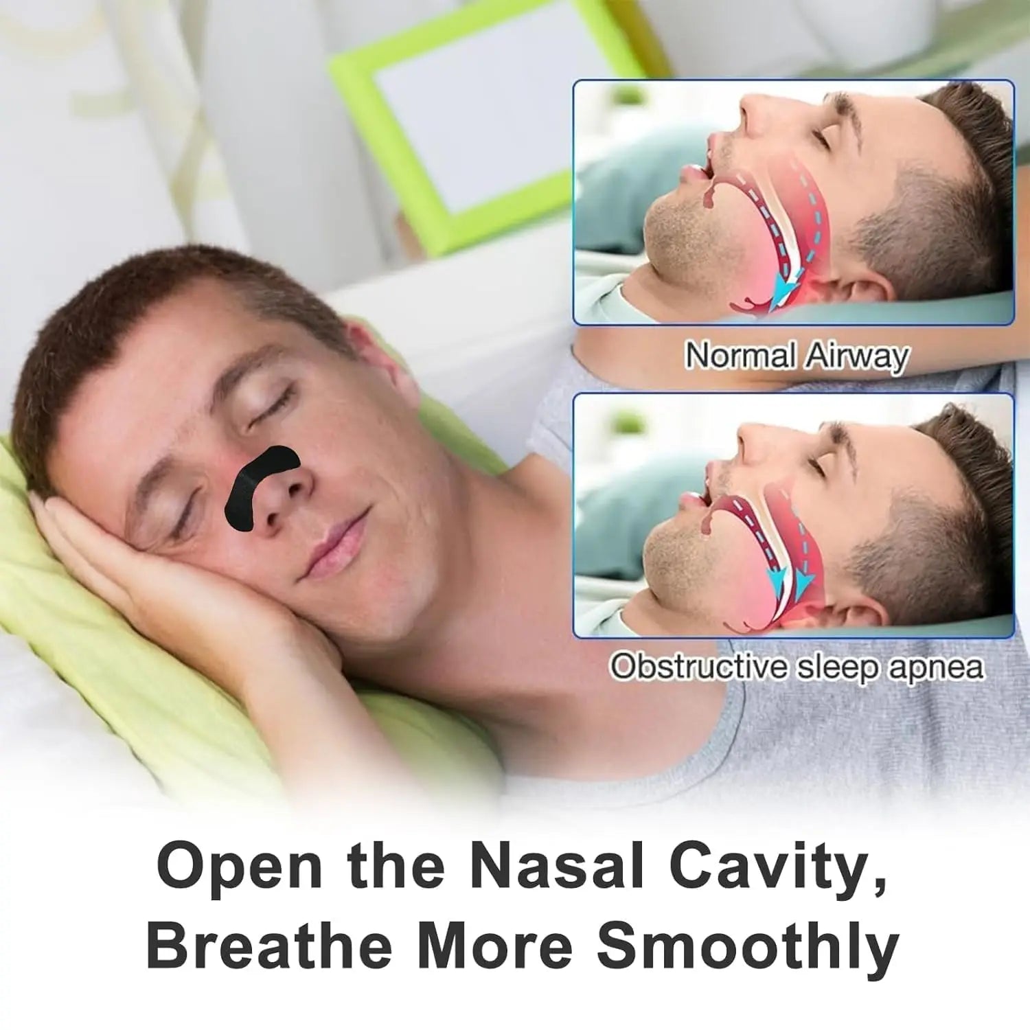 Physical Expansion Breathable Nasal Patch Anti Snoring Nose Strips for Breathing Correction beunik