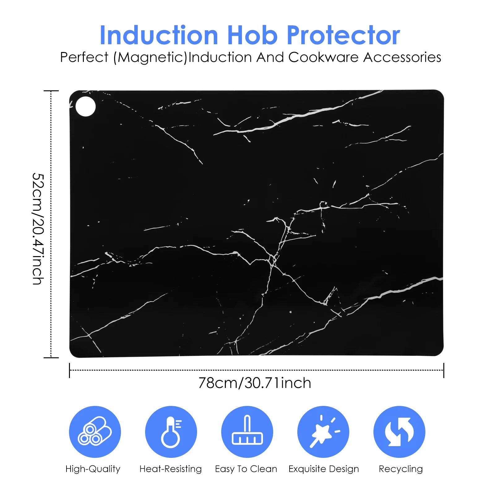 Large Induction Protector Mat Cover Cooktop Scratch Protector (52x78cm) beunik