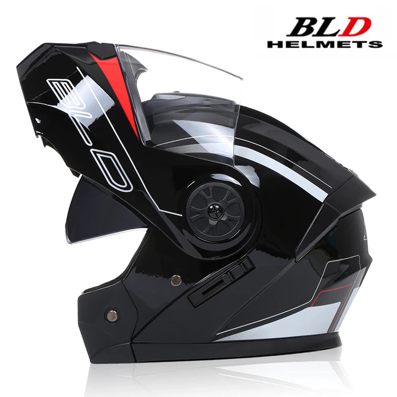BLD Motorcycle Full Face Helmet Dual Lens Helmets Motocross Racing beunik