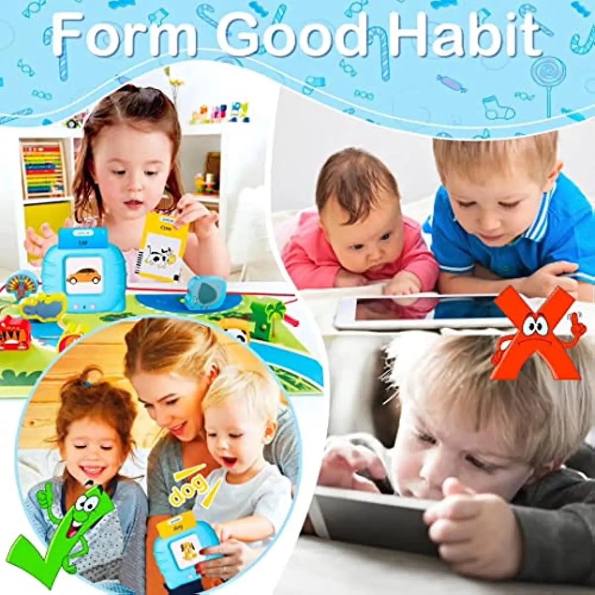 Talking Flash Cards Early Educational Toys Early Childhood Learning beunik