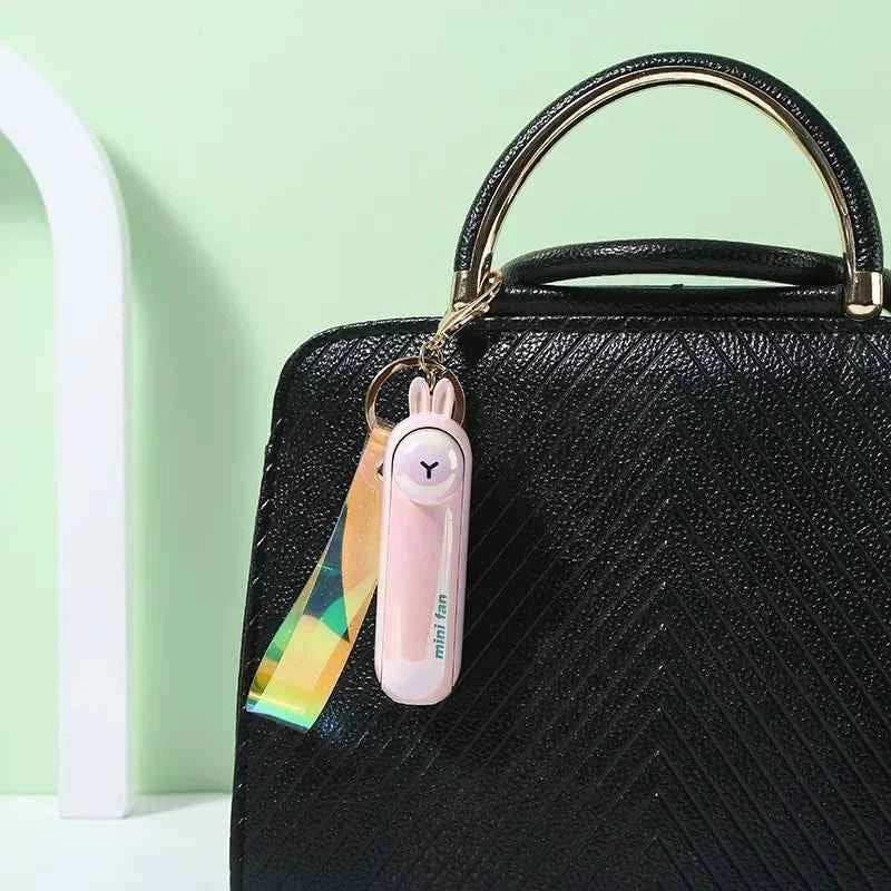 Cute Mini Fan Kipas Portable Hand Fold USB Chargable