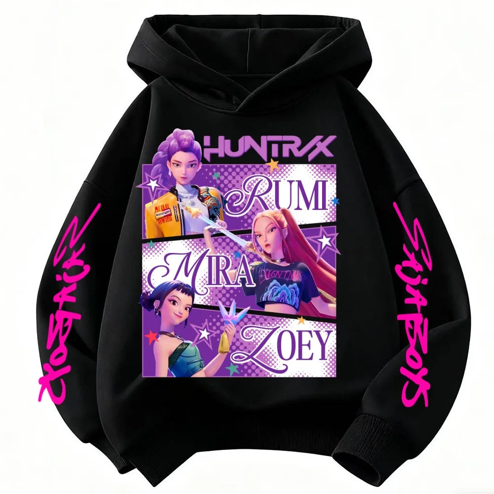KPop Demon Hunters Huntrix Hoodie Kids Clothes beunik