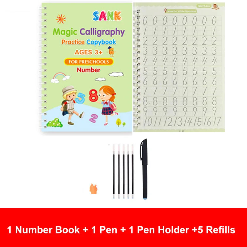 Sank Magic Practice Copybook Pen Preschools Kids Calligraphy (4pcs) beunik