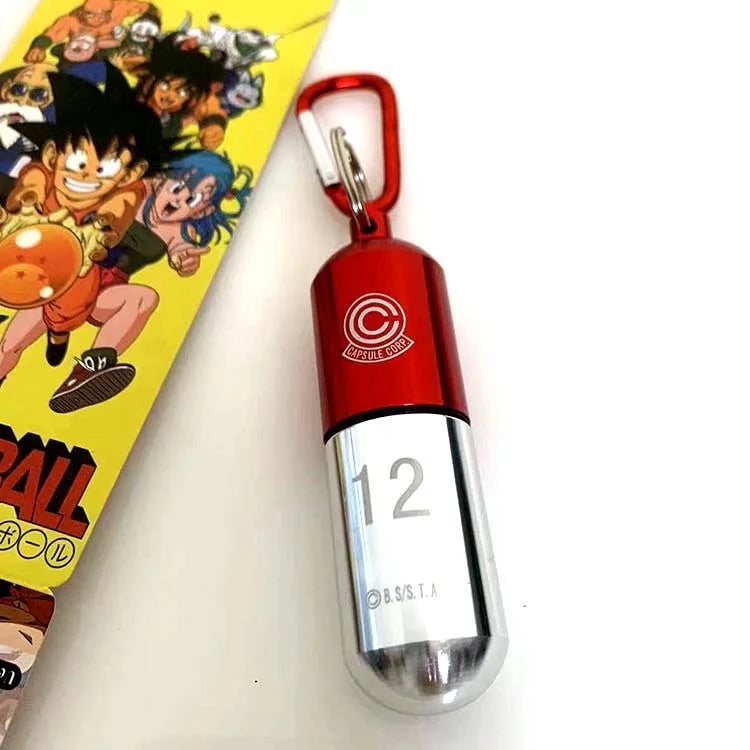 Dragon Ball Aluminum Alloy Keychain Toy Portable Pill Box Container beunik