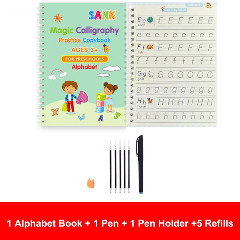 Sank Magic Practice Copybook Pen Preschools Kids Calligraphy (4pcs) beunik