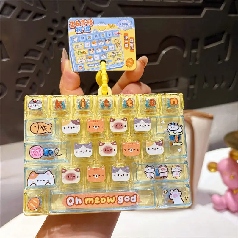 Mini Keyboard Fidget Keychain