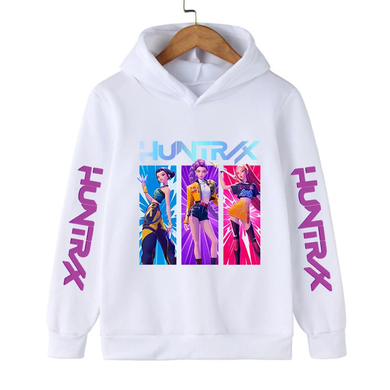 Kpop Demon Hunters Children's Sweatshirt Cute Tiger Harajuku Hoody beunik