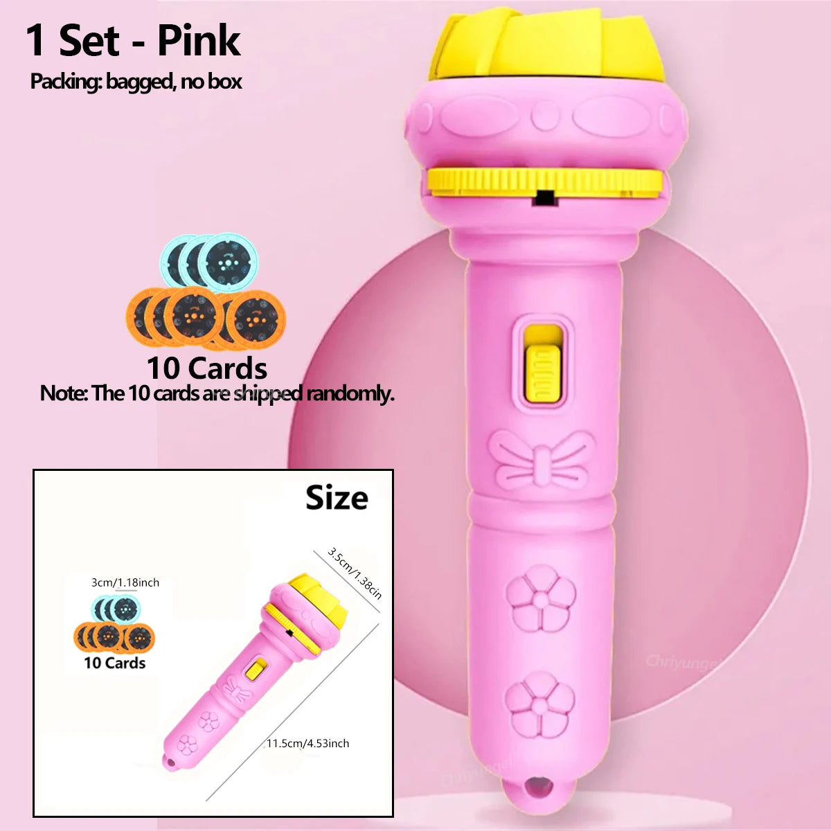 Cartoon Projection Flashlight Creative Children Flashlight Toy Projector (80 Patterns)