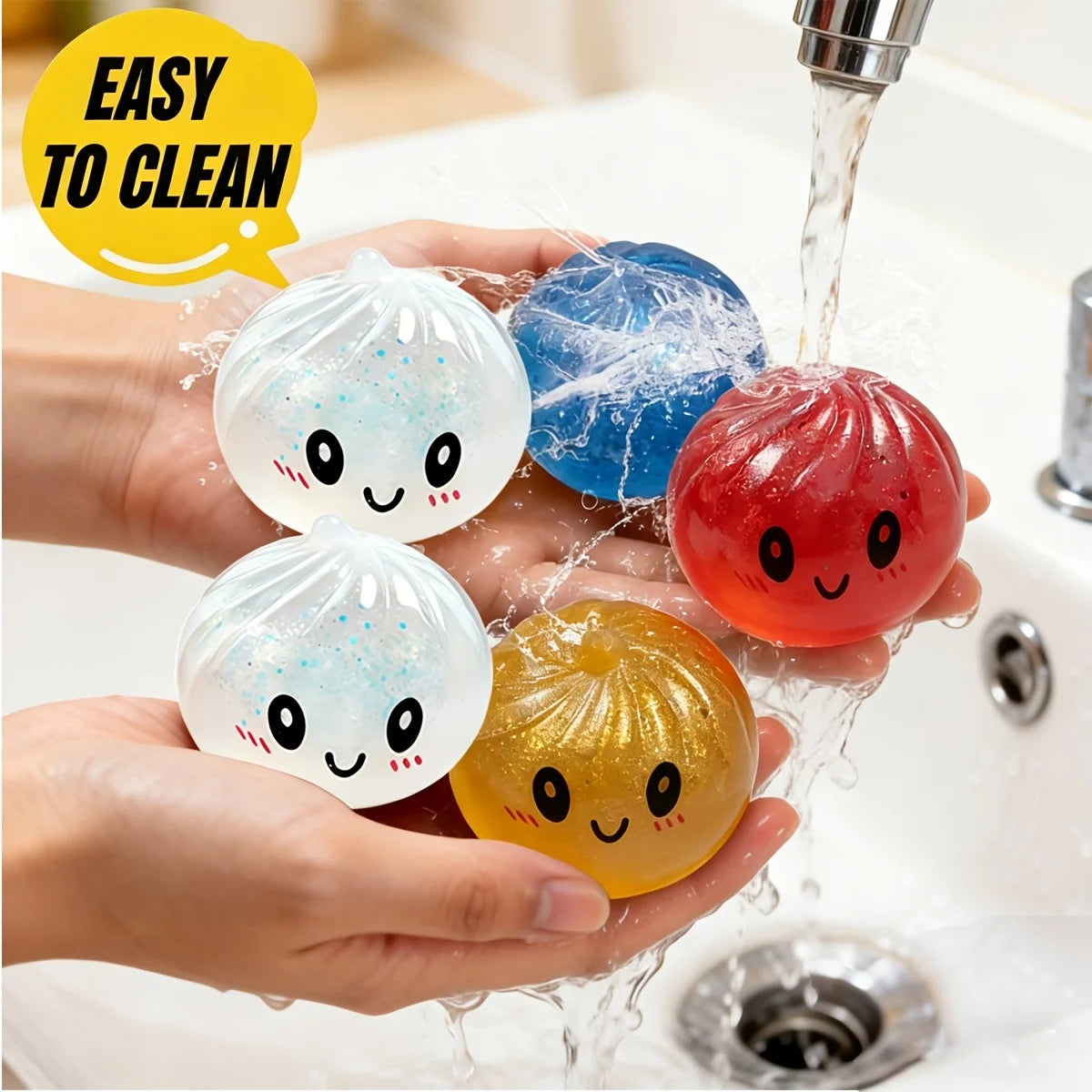 Dumpling Squishy & Bamboo Steamer Set