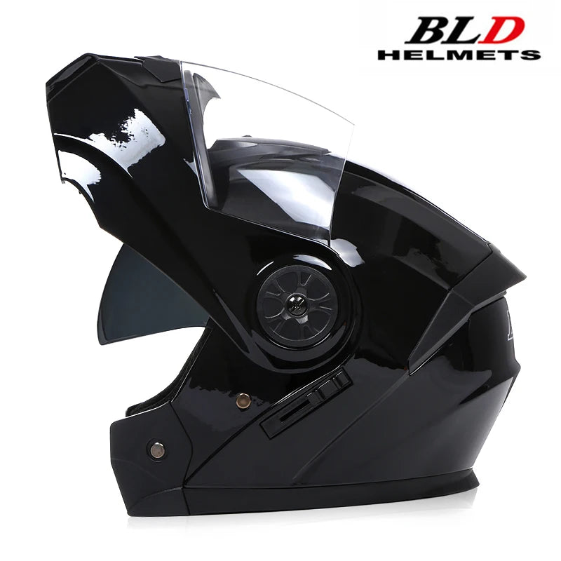 BLD Motorcycle Full Face Helmet Dual Lens Helmets Motocross Racing beunik
