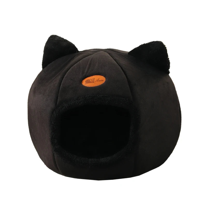 Winter Cat Pet Bed with Ears beunik