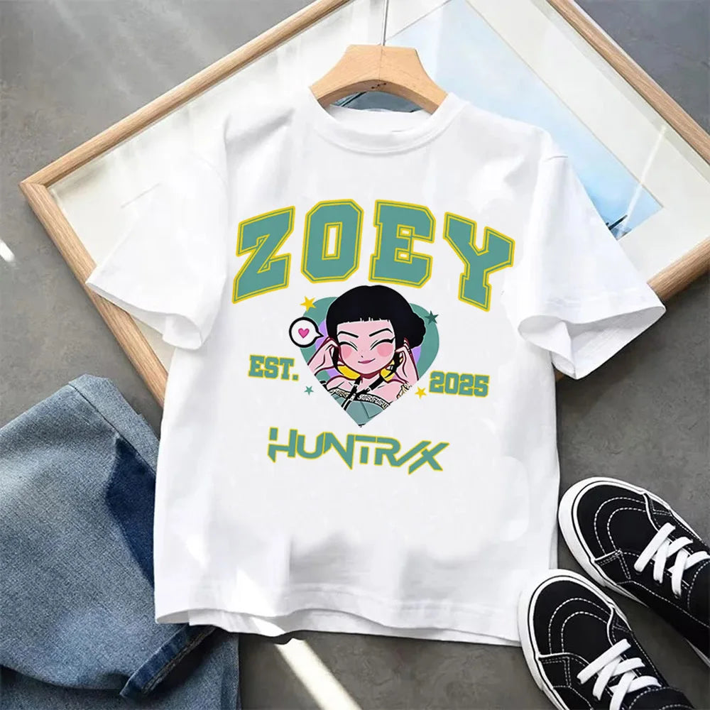 Kpop Demon Hunters Children's Clothing Short Sleeve T-shirt beunik