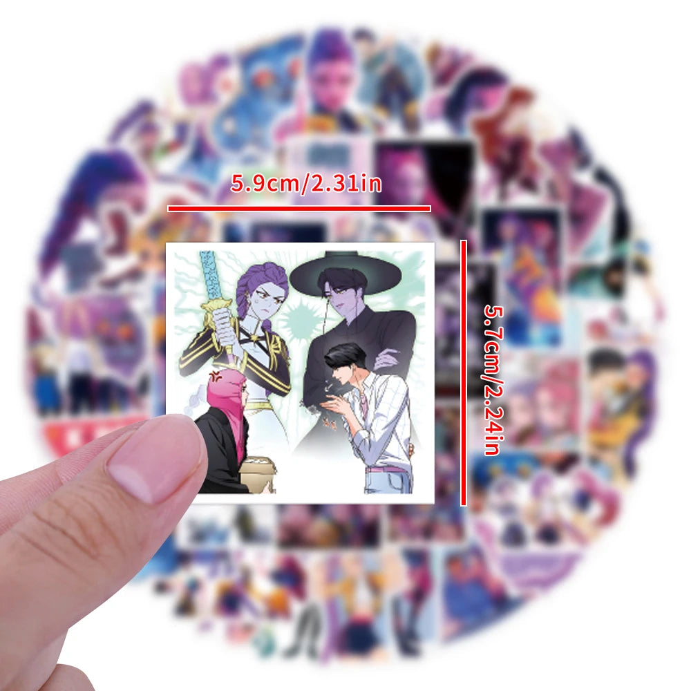 KPop Demon Hunters Stickers Anime (55Pcs) beunik