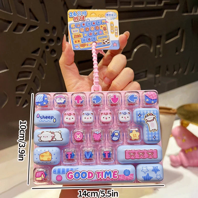 Mini Keyboard Fidget Keychain