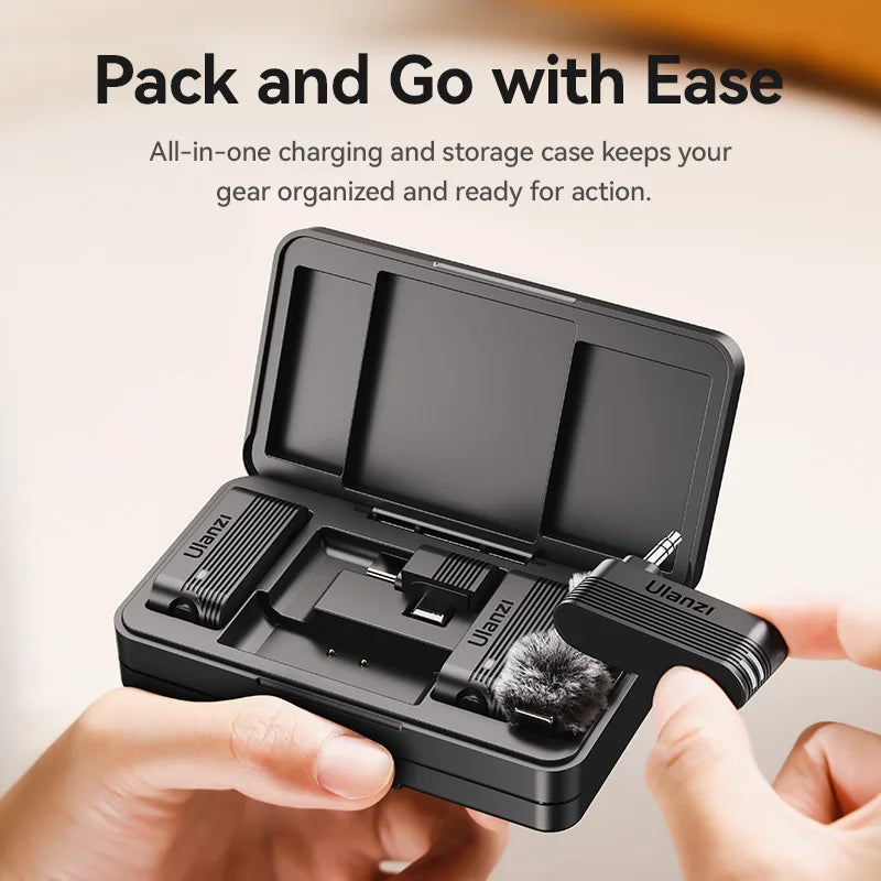 Wireless Microphone Lavalier MIC for iPhone 16 15 Prp Camera Sound Recording beunik