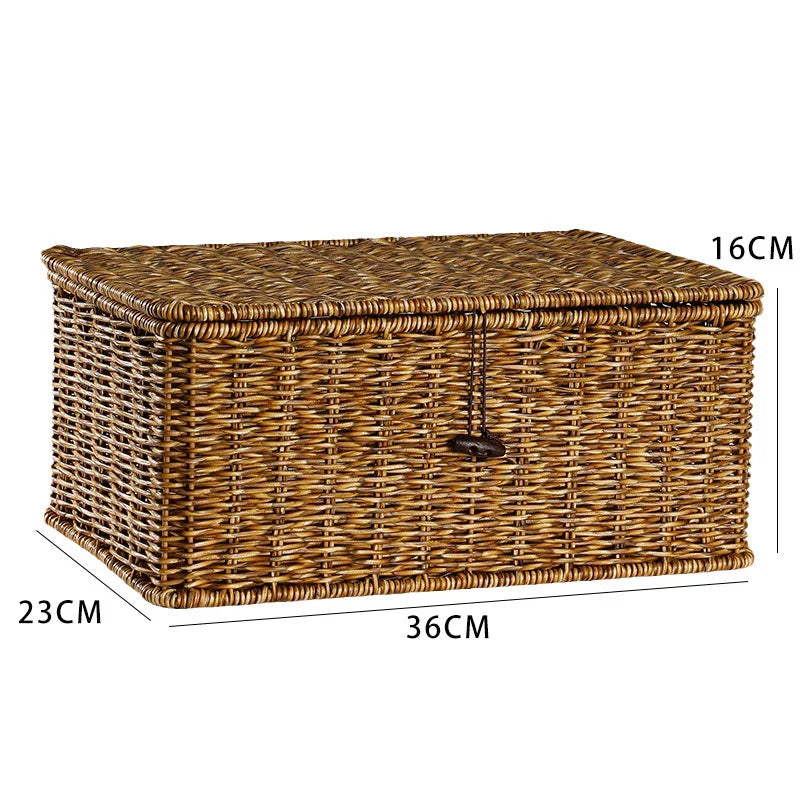 Household Storage Basket Storage Box with Dustproof Lid beunik