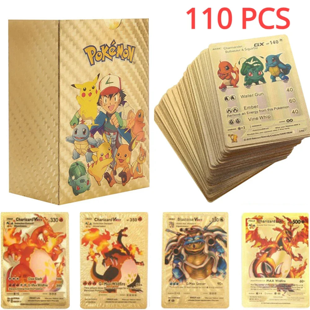 Pokemon Gold Foil Card VMAX GX Cards beunik