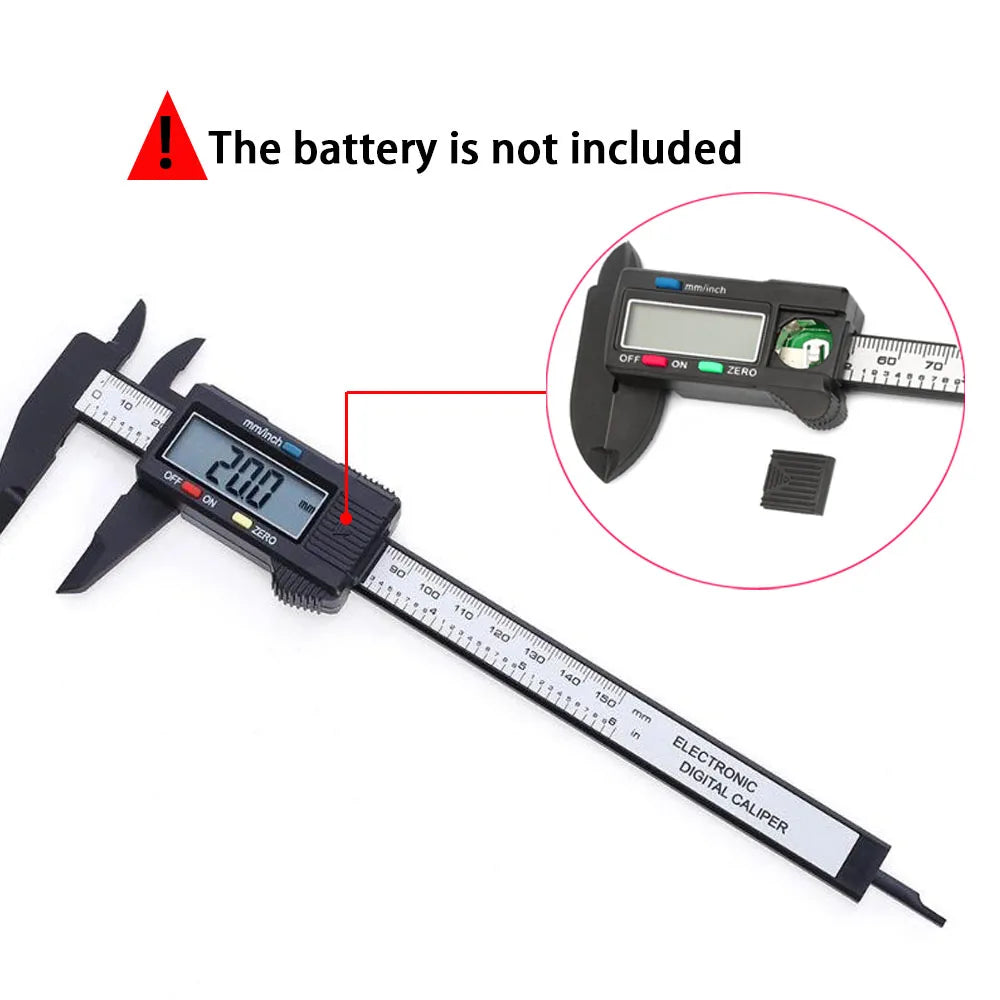 Smart 150mm 100mm Electronic Digital Caliper Carbon Fiber Dial Vernier Caliper Gauge Measuring Tool Digital Ruler beunik