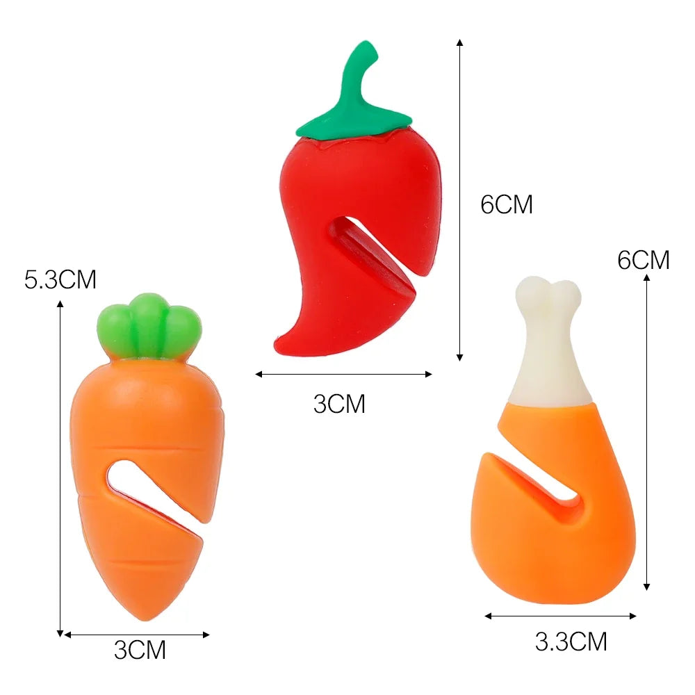 3/1Pcs Silicone Pot Lid Holder Carrot Shape Heat-resistant beunik