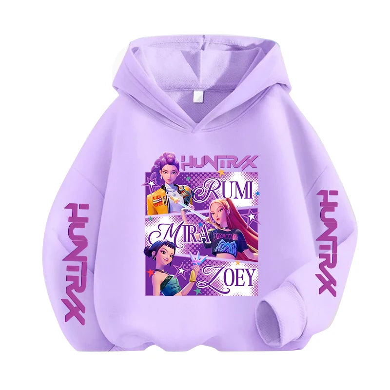 Kpop Demon Hunters Children's Sweatshirt Cute Tiger Harajuku Hoody beunik