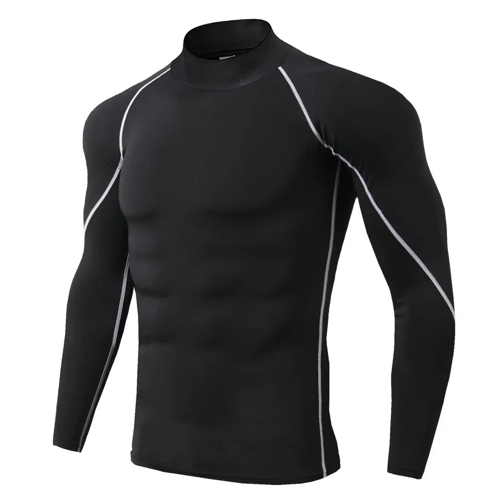 Compression T Shirt Men Long Sleeve Bodybuilding Sport Gym Clothing beunik