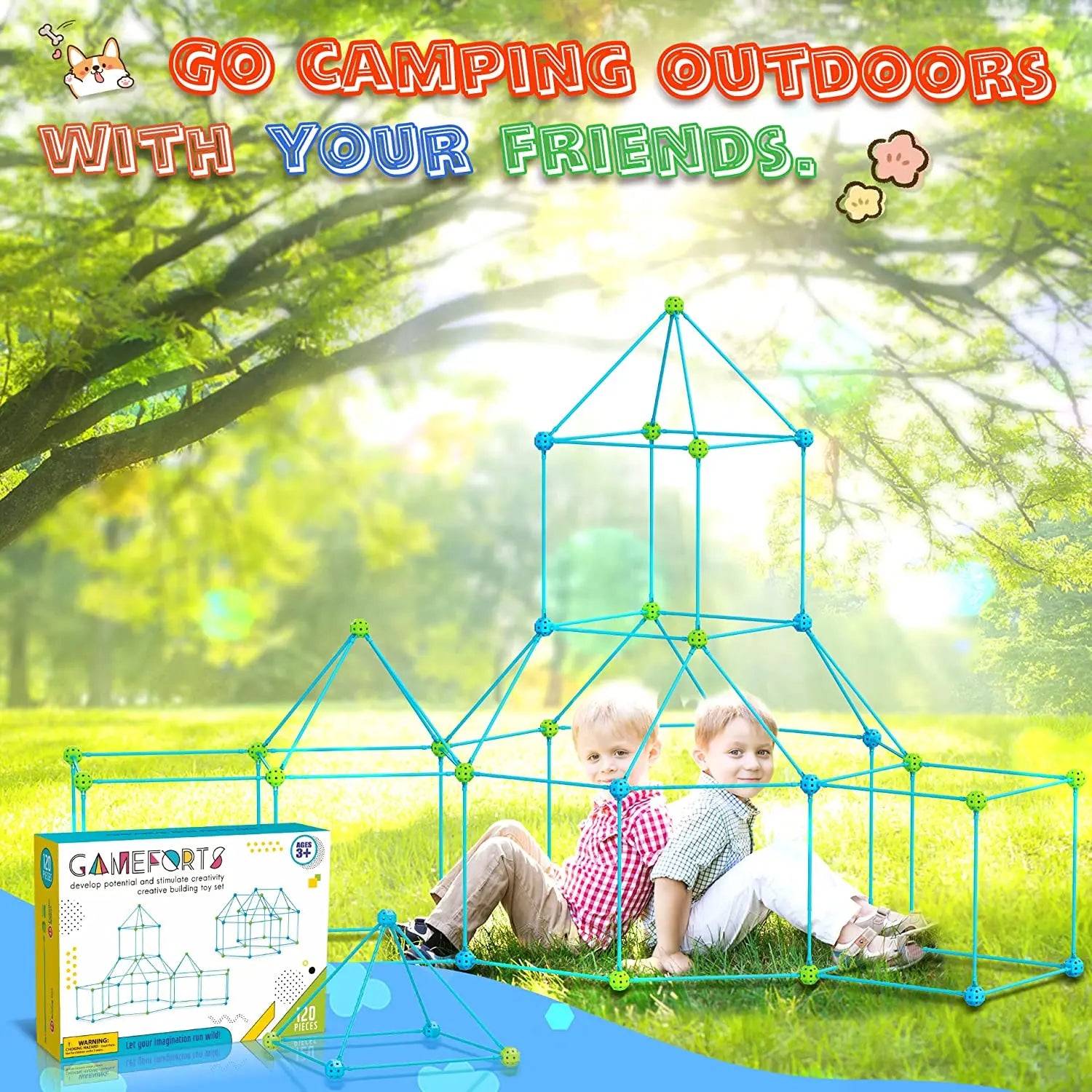 Children's DIY building Castle Beading Tent Toy Large Building Blocks beunik