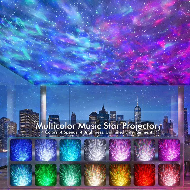 Dino-Galaxy Dreamscape: Bluetooth Speaker Night Light with Nebula Projection – Perfect Kids' Room Decor & Gift beunik