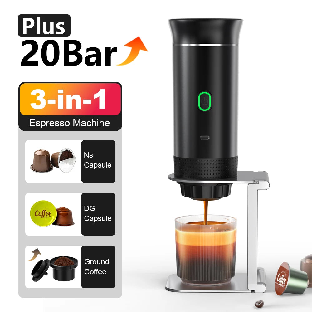 Wireless Electric Portable Espresso Coffee Machine for Car & Home Camping beunik