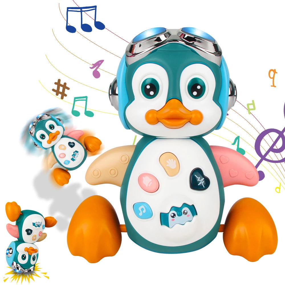 Baby Crawling Penguin Toys Musical Interactive Development Tummy Time Gift beunik