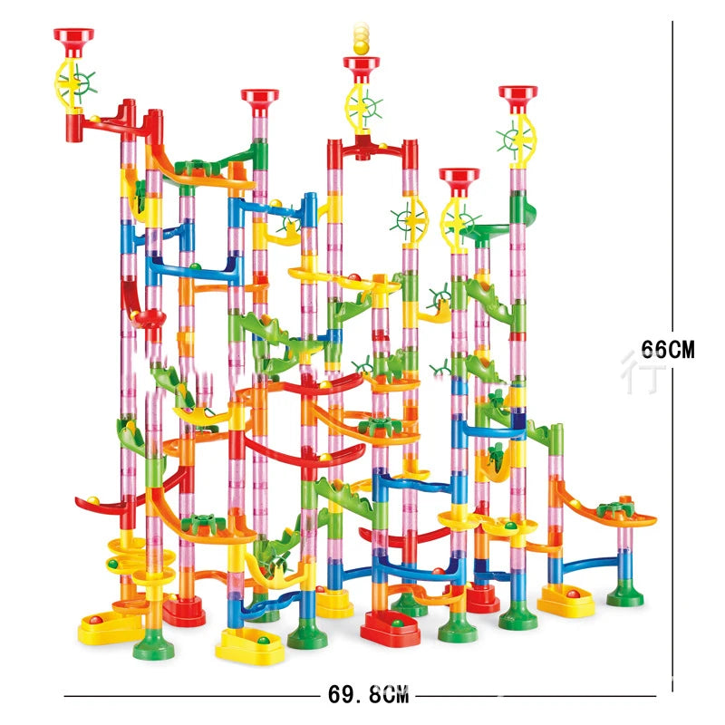 Marble Run Race Track Building Blocks Kids 3D Maze Ball Roll Toy beunik