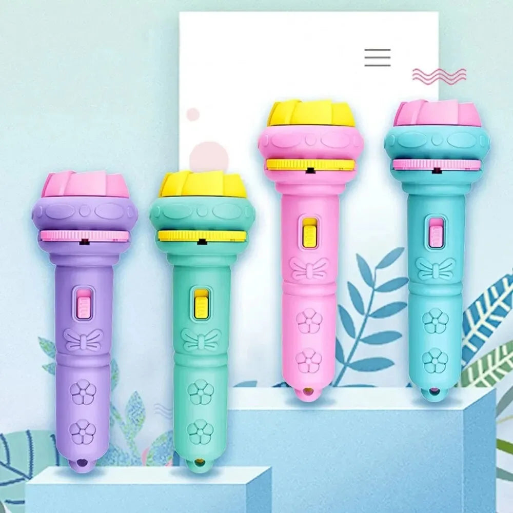 Cartoon Projection Flashlight Creative Children Flashlight Toy Projector (80 Patterns)