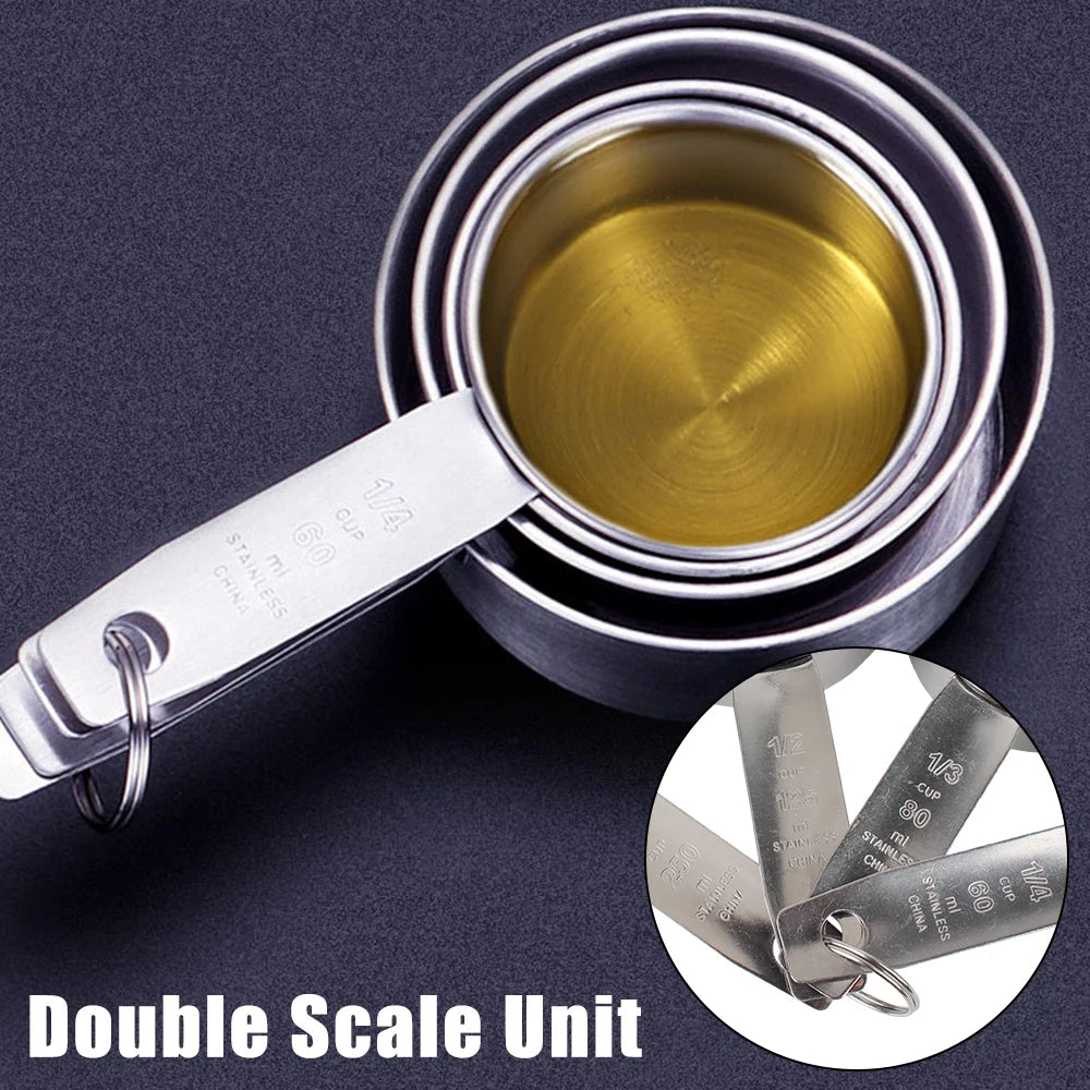 Stainless Steel Measuring Cups and Spoons Set