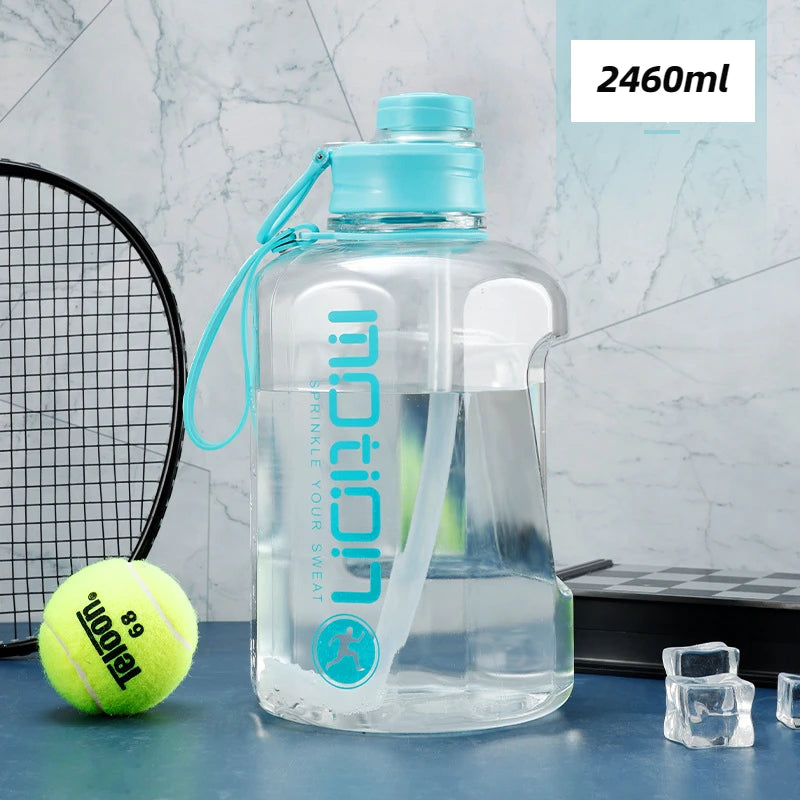 2 Litre Sports Water Bottle With Straw Large Capacity Fitness beunik