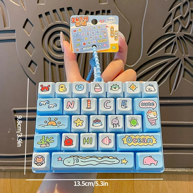 Mini Keyboard Fidget Keychain
