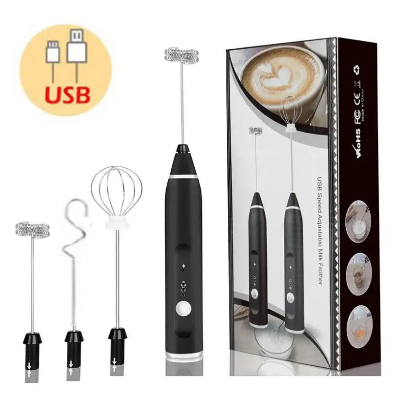 Wireless Milk Frothers Electric Handheld Blender With USB beunik