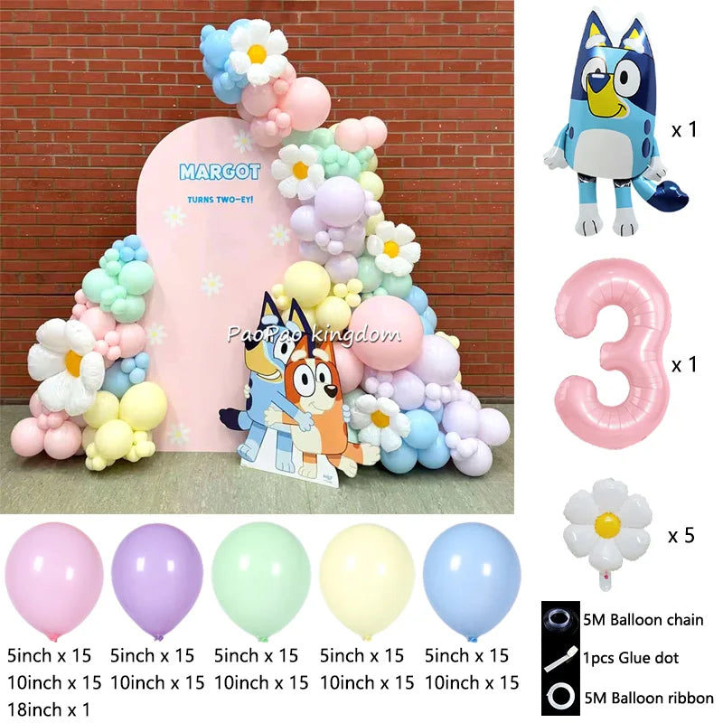 Bluey Bingo Foil Balloons Arch Garland Kit