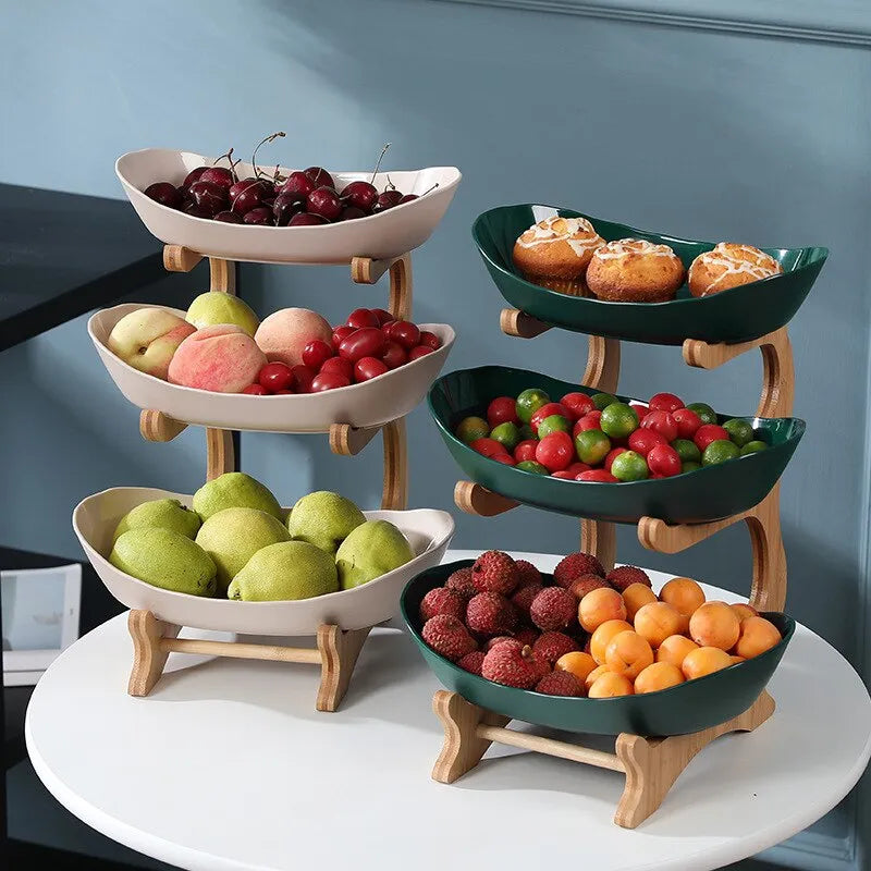 Table Plates Dinnerware Kitchen Fruit Bowl with Floor Levels beunik